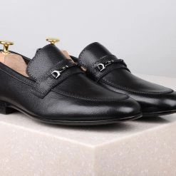 ATESBER By Inc5 MEN FORMAL SLIPPONS-BLACK