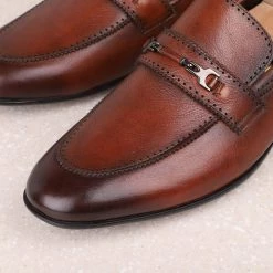 ATESBER By Inc5 MEN FORMAL SLIPPONS-BROWN