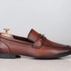 ATESBER By Inc5 MEN FORMAL SLIPPONS-BROWN