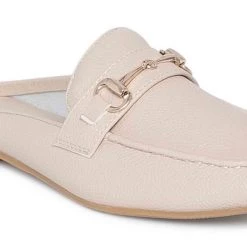 Heel & Buckle London WOMEN Beige Slip-on Mules