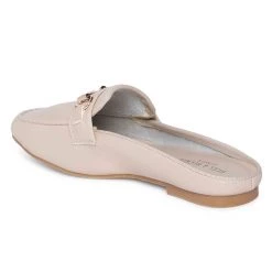 Heel & Buckle London WOMEN Beige Slip-on Mules