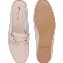 Heel & Buckle London WOMEN Beige Slip-on Mules