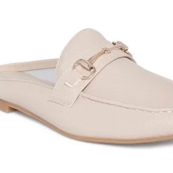 Heel & Buckle London WOMEN Beige Slip-on Mules