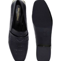 Heel & Buckle London WOMEN Black Croc Imprint