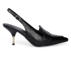 Heel & Buckle London Slingback Black Sandals WOMEN