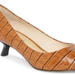 Heel & Buckle London Brick Imprinted Kitten Heels WOMEN