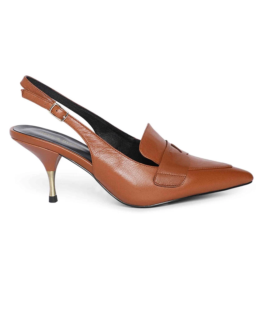 Heel & Buckle London WOMEN Slingback Brown Sandals 4 Heel & Buckle London WOMEN Slingback Brown Sandals