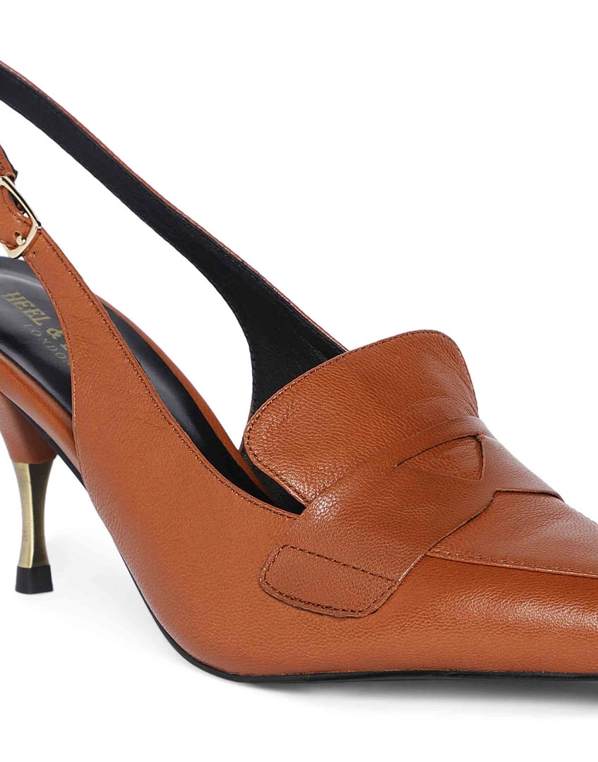 Heel & Buckle London WOMEN Slingback Brown Sandals 7 Heel & Buckle London WOMEN Slingback Brown Sandals