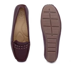Ceriz Cruz Burgundy Loafers WOMEN