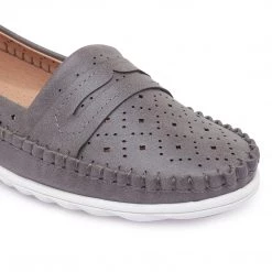 Ceriz Irina Grey Loafers