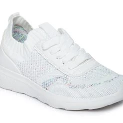 Ceriz WOMEN Vega White Lace-Up Sneakers