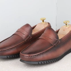 ATESBER By Inc5 MEN DRIVING SHOES-BROWN