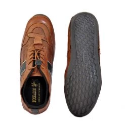 Buckaroo Adults-Men ROME Leather Denim Classic Shoes Lace-Up