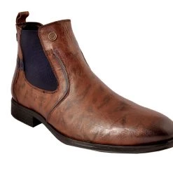 Buckaroo Adults-Men FOX Leather Biker Boot Boots Hook And Loop