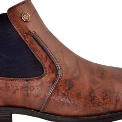 Buckaroo Adults-Men FOX Leather Biker Boot Boots Hook And Loop