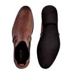 Buckaroo Adults-Men FOX Leather Biker Boot Boots Hook And Loop