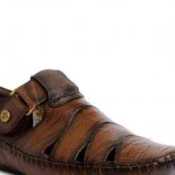 Buckaroo Adults-Men NEW CARLIN Leather Strollers Closed Sandal Fisherman Sandal