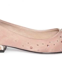 Heel & Buckle London Champagne Embellished Ballerinas