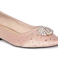 Heel & Buckle London Champagne Embellished Ballerinas