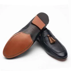 Heel & Buckle London MEN Navy Loafer With Tan Tassel