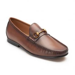 Heel & Buckle London Coffee Brown Horse-bit Loafers