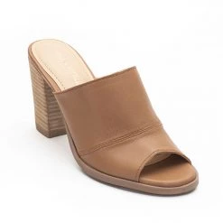WOMEN Heel & Buckle London Tan Leather Mules