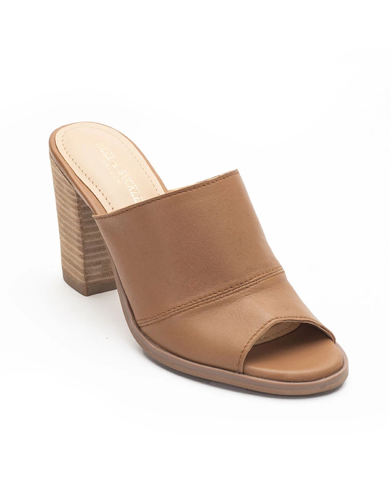 WOMEN Heel & Buckle London Tan Leather Mules 3 WOMEN Heel & Buckle London Tan Leather Mules