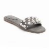 Heel & Buckle London Grey Pearl Studded Slip-ons WOMEN