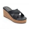 Heel & Buckle London Black Braided Wedges WOMEN