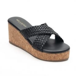 Heel & Buckle London Black Braided Wedges WOMEN