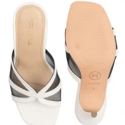 Heel & Buckle London White Mesh Heels