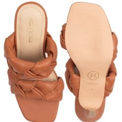 Heel & Buckle London Brown Braided Heels