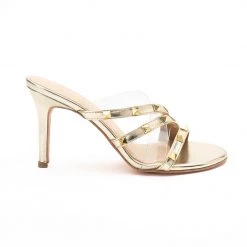 Heel & Buckle London Gold & Vinyl Embellised Heels