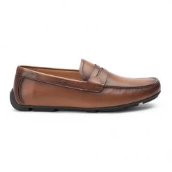 MEN Heel & Buckle London Chocolate Brown Penny Loafers