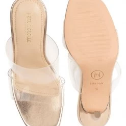 WOMEN Heel & Buckle London Rose Gold & Vinyl Heels