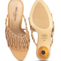 Heel & Buckle London Beige Strappy Heel Sandals WOMEN 9 Heel & Buckle London Beige Strappy Heel Sandals WOMEN