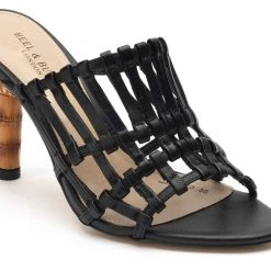 Heel & Buckle London Black Strappy Heel Sandals WOMEN