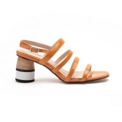 Heel & Buckle London Orange Back Strap Sandals WOMEN