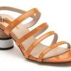 Heel & Buckle London Orange Back Strap Sandals WOMEN