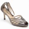 Heel & Buckle London Metallic Grey Ankle Strap Sandals WOMEN 2 Heel & Buckle London Metallic Grey Ankle Strap Sandals WOMEN