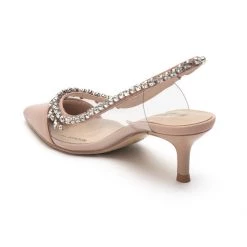 Heel & Buckle London Blush Pink Studded Perspex Sandals