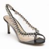 Heel & Buckle London WOMEN Black Studded Perspex Open Toe Sandals