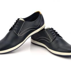 ID MENS NAVY CASUAL LACE-UP SHOE