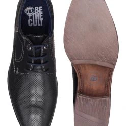 ID MENS BLACK CASUAL LACE-UP SHOE