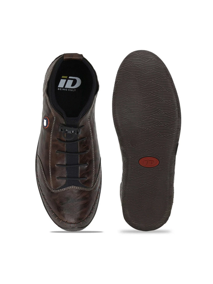 ID MENS BROWN CASUAL LACE-UP SHOE 6 ID MENS BROWN CASUAL LACE-UP SHOE
