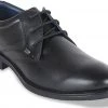 ID MENS BLACK CASUAL LACE-UP SHOE