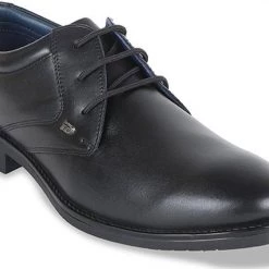ID MENS BLACK CASUAL LACE-UP SHOE