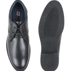 ID MENS BLACK CASUAL LACE-UP SHOE