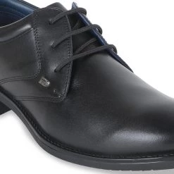 ID MENS BLACK CASUAL LACE-UP SHOE