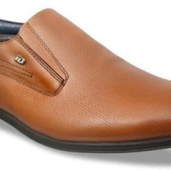 ID MENS TAN FORMAL SLIPONS SHOE